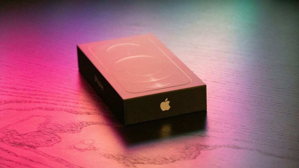 black box on pink textile