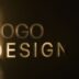 a black and white photo with the words logo design