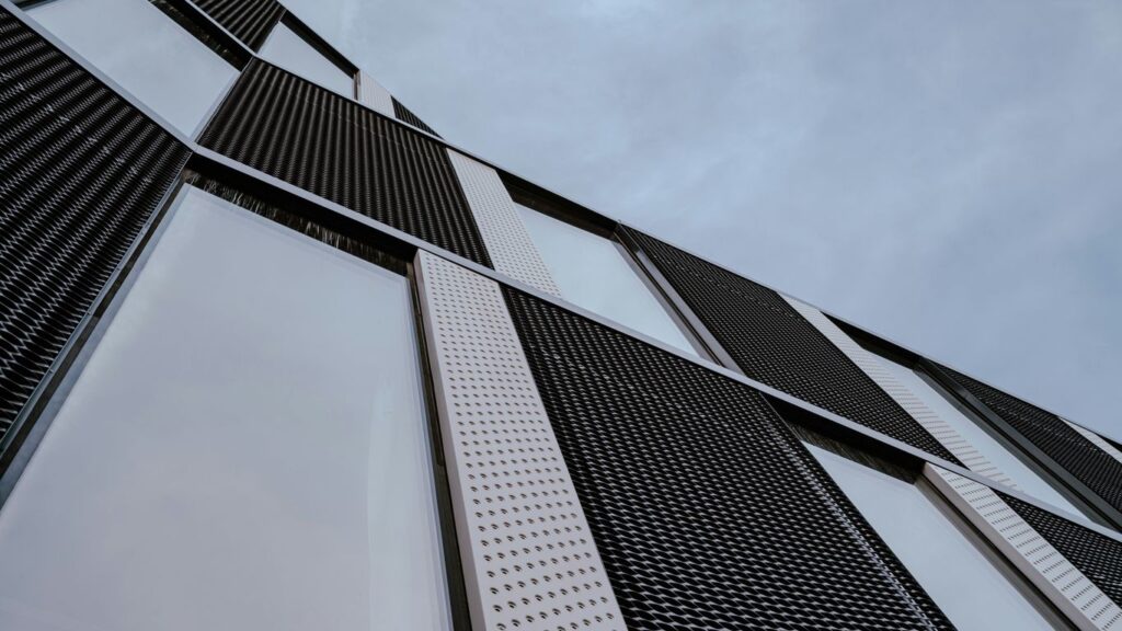 a low angle view of a building