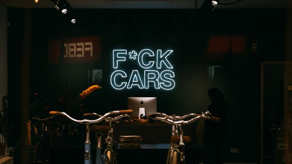 bicycle lot in store