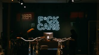 bicycle lot in store
