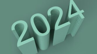 a 3d rendering of the number twenty four