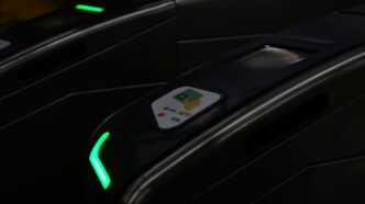 a close up of a black electronic device