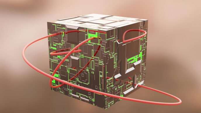 a box with a red cord connected to it