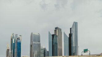 A view of a city from across the water
