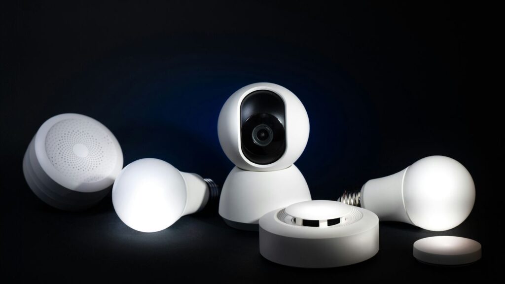 a group of lights that are on a table