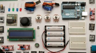 flat lay photography of circuit board