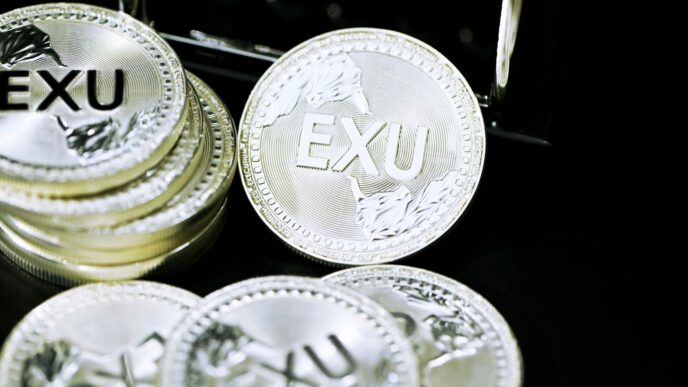 silver and gold round coins