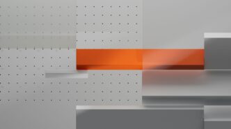 An abstract photo of a white and orange wall