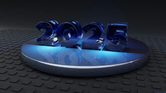 A 3D image of a new year's eve sign