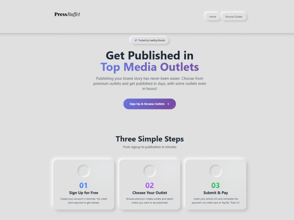 Publish articles on PressBuffet