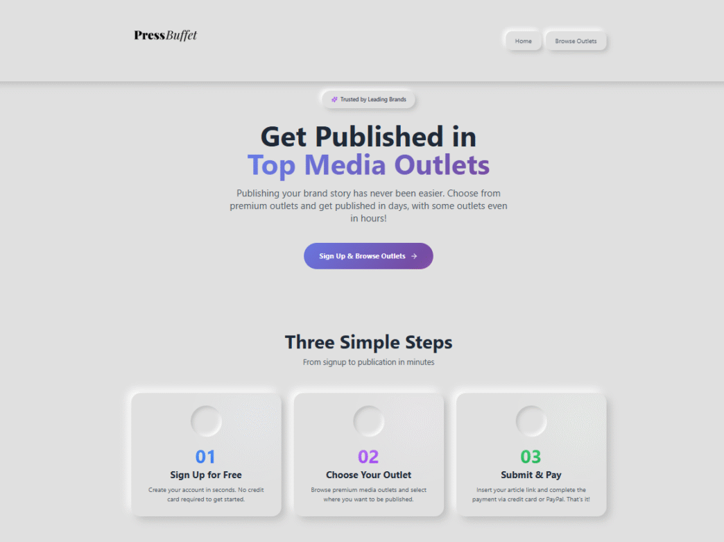 Publish articles on PressBuffet