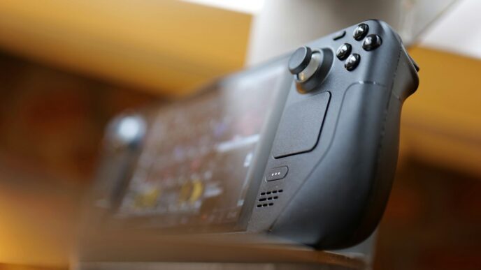 a close up of a video game controller