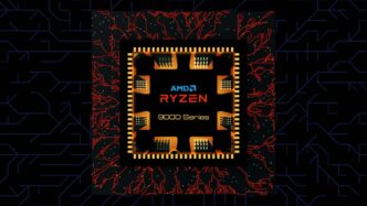 Amd ryzen 6000 series processor on circuit board background