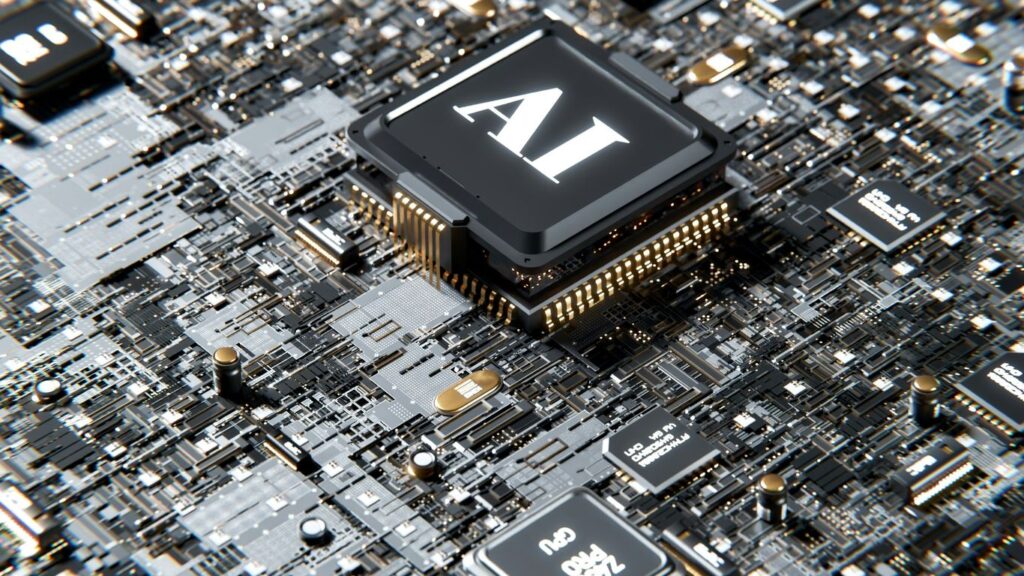 a computer chip with the letter a on top of it