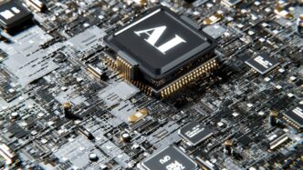 a computer chip with the letter a on top of it