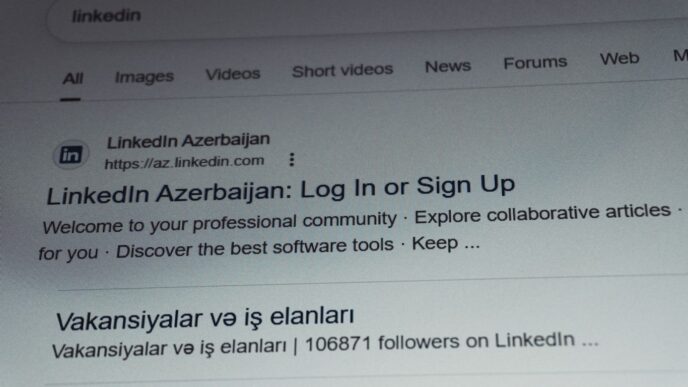 Linkedin azerbaijan login or sign up page