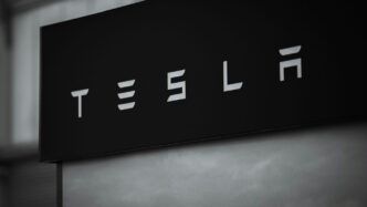 a close up of a sign