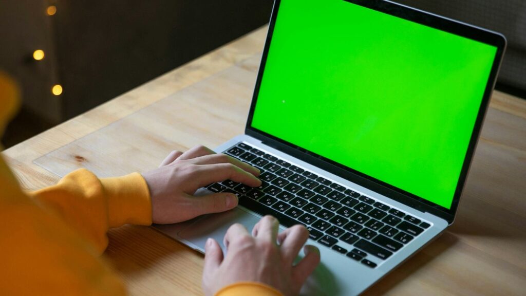 a person using a laptop