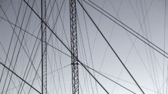 grayscale photography of gray steel structure