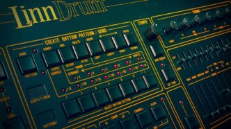 black and green audio mixer
