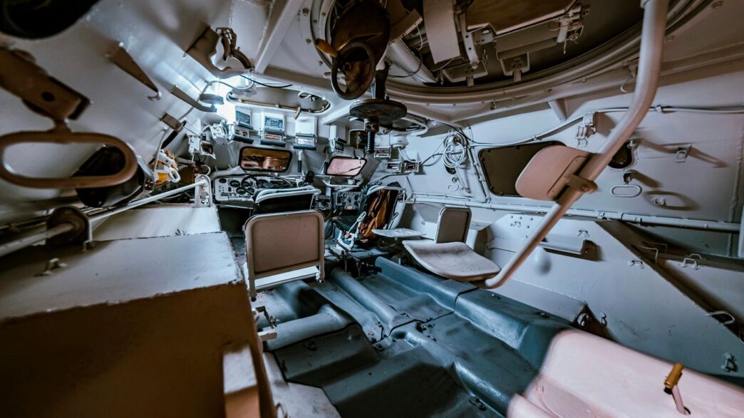 a large engine in a room