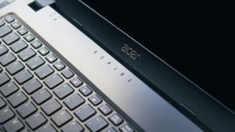 black and gray acer laptop