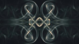 a picture of smoke with a black background