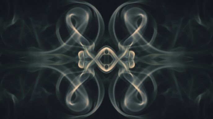 a picture of smoke with a black background