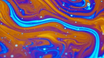 a close up of a colorful wave