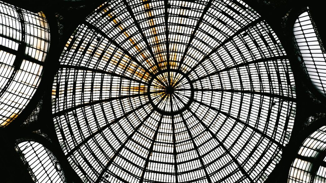 a large circular window