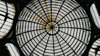 a large circular window