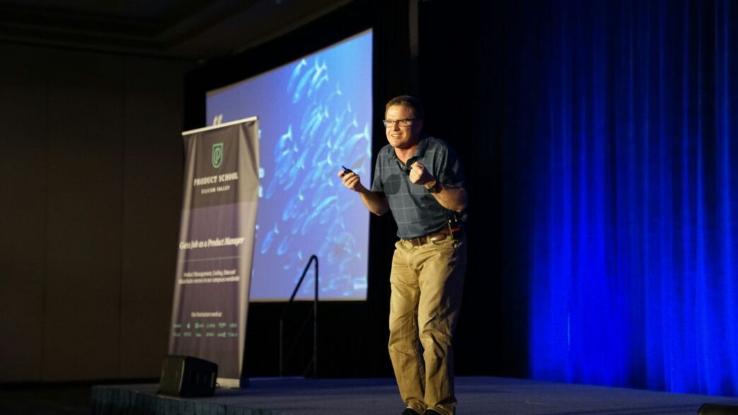 man standing on stage