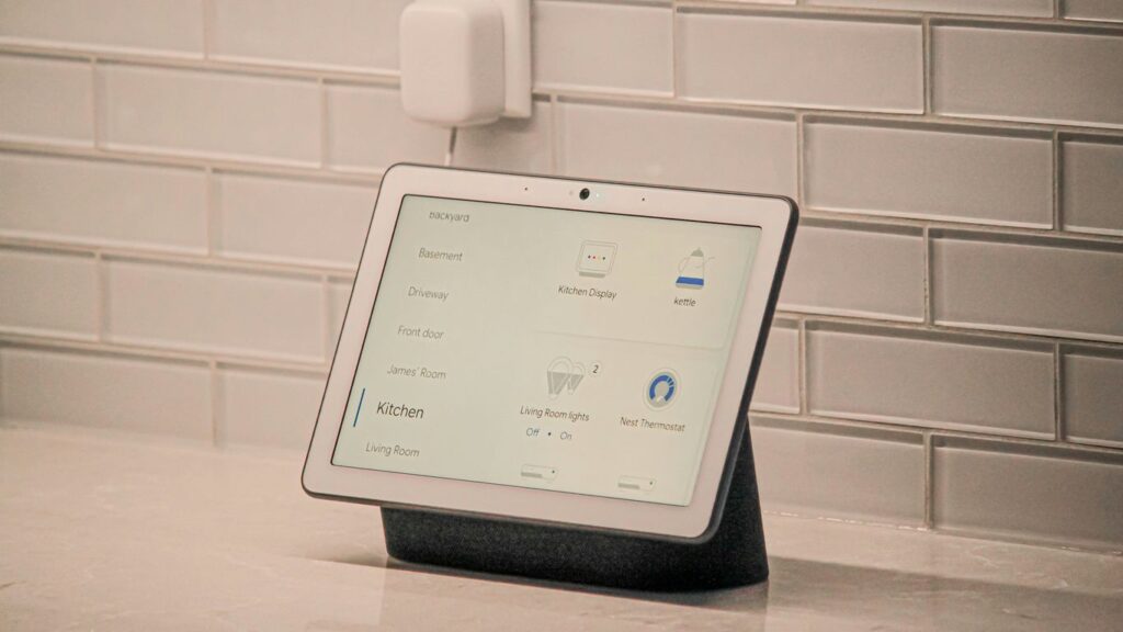 a white tablet with a screen