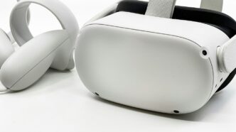 a pair of white headphones