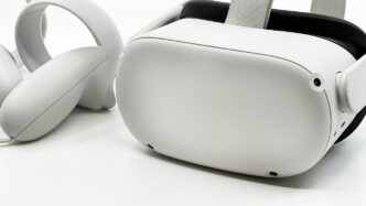 a pair of white headphones