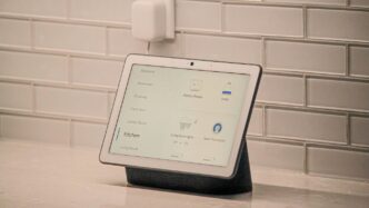 a white tablet with a screen