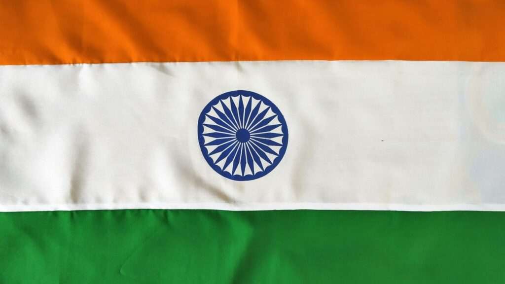 white orange and green striped flag