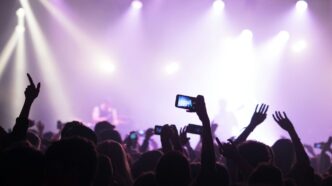 group of people enjoying concert