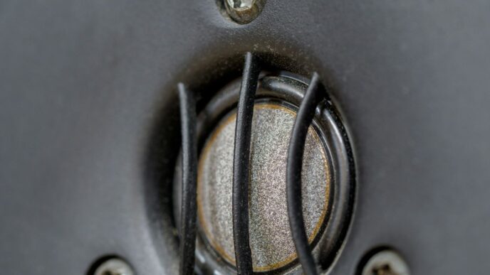 black and silver round door handle