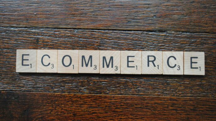 a white and black sign