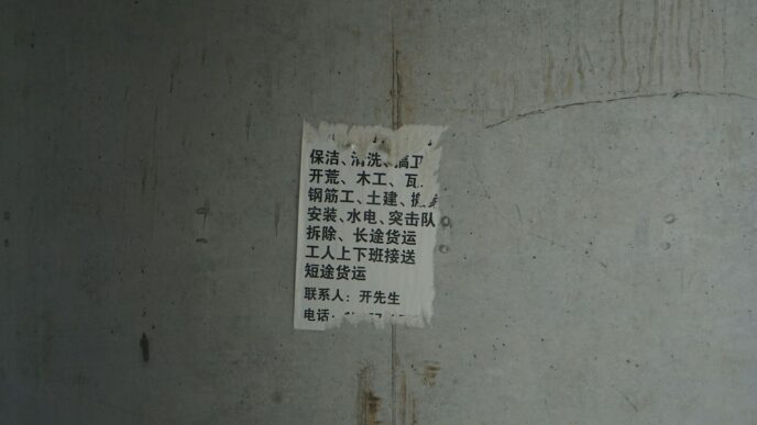 a sign on a wall