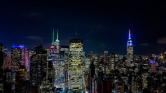 bird's-eye view photo city buildings