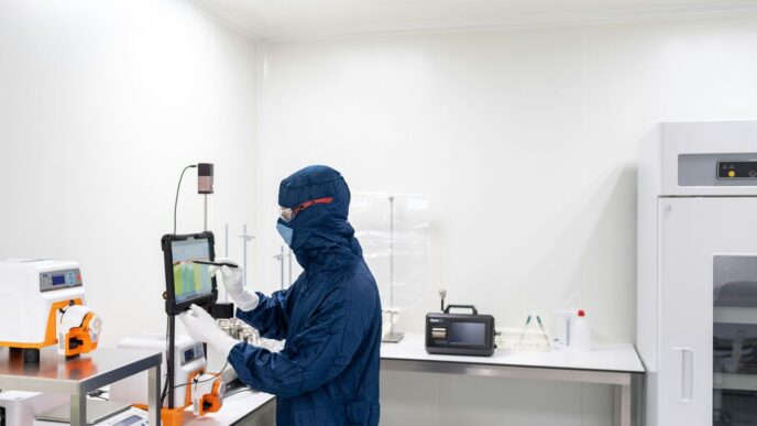 a person in a lab coat