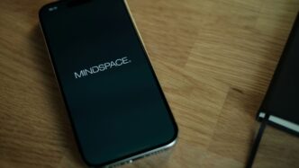 A close up of a cell phone on a table