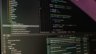 Computer screen displaying lines of code