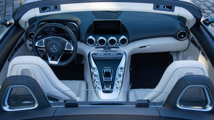 the interior of a car