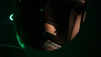 black and white electronic device