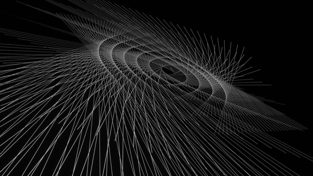 a black and white photo of a spiral