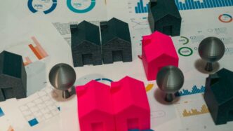 A bunch of different shapes and sizes of paper